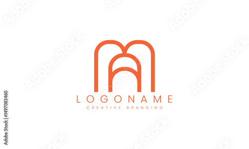 Minimalist AM Logo for Branding and Identity.