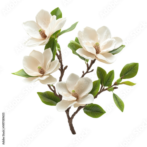 Sweetbay Magnolia isolated on transparent background