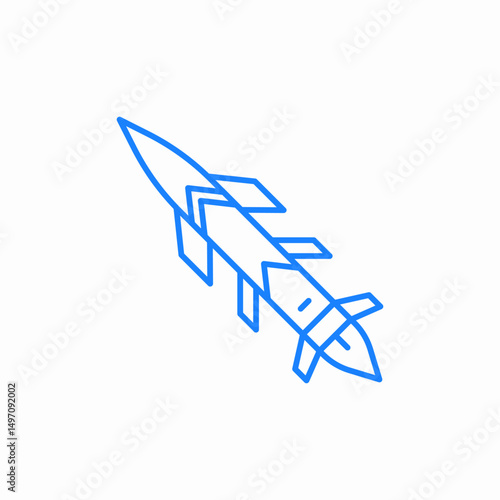 army rocket icon sign vector