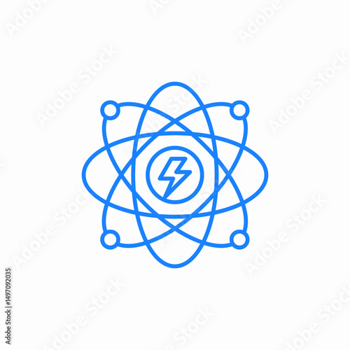 atomic power icon sign vector