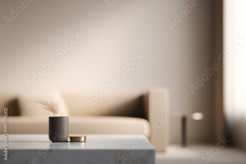 Wallpaper Mural photorealistic ultraminimalist design featuring blurred background with focus on modern home Torontodigital.ca