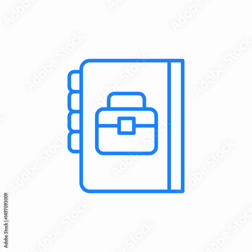 business handbook icon sign vector