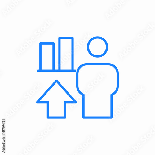 businessman expansion icon sign vector