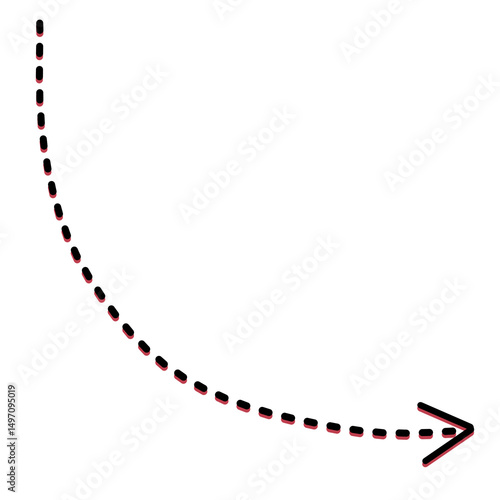 Arrow line and dots 