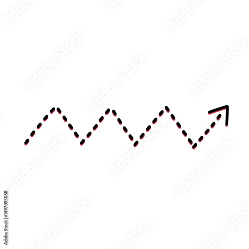 Arrow line and dots 