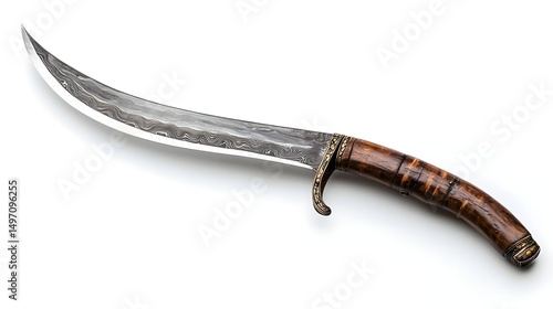 A curved cutlass sword a classic pirate weapon