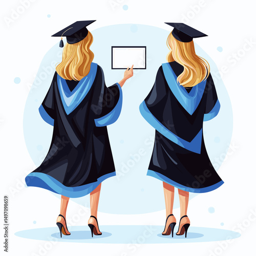 Graduation celebration with diploma and certificate