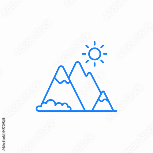 mountain view icon sign vector