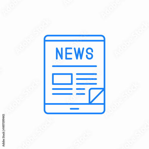 newspaper electronic icon sign vector