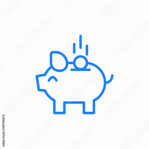 piggy bank icon sign vector
