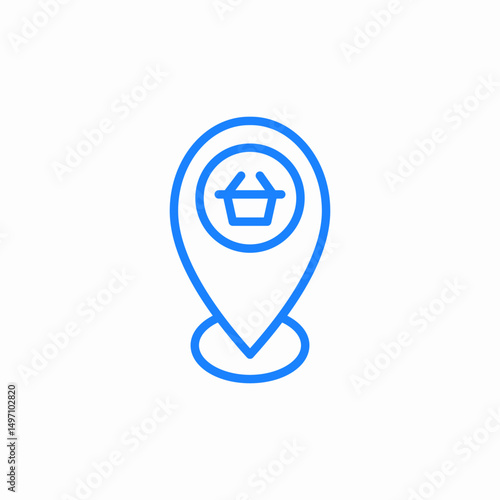 store location icon sign vector