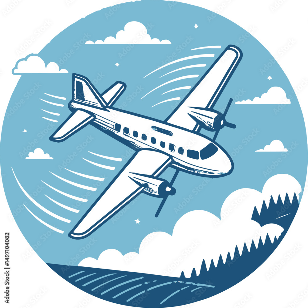 Airplane logo vector illustration. Airplane logo vector illustration.