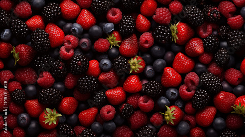 Fototapeta Naklejka Na Ścianę i Meble -  gros plan fruits rouges