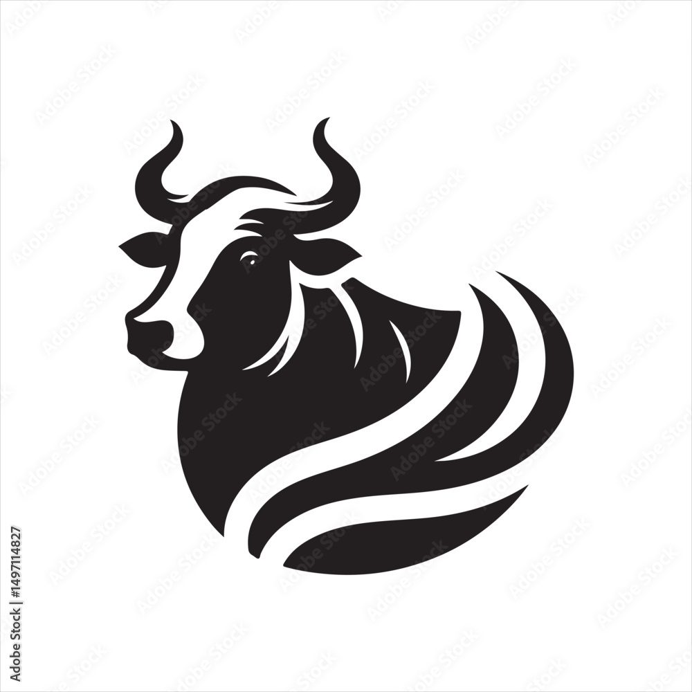 cow vector silhouette clip art logo design illustration. livestock collection. cow vector silhouette clip art logo design illustration. livestock collection.