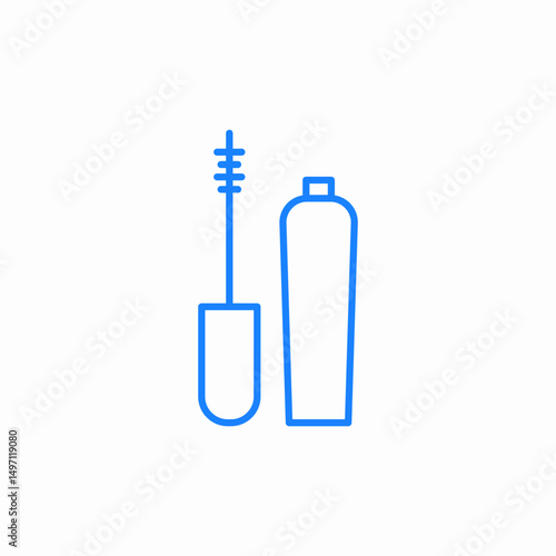eyelash mascara icon sign vector