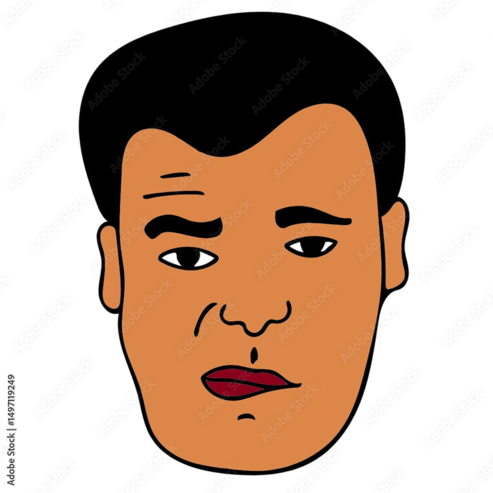 facial nerve palsy illustration of a man useful for healthcare projects .eps facial nerve palsy illustration of a man useful for healthcare projects .eps