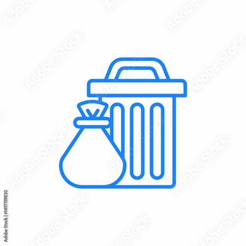 garbage bag icon sign vector