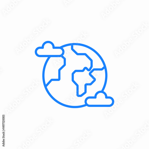 global emissions icon sign vector