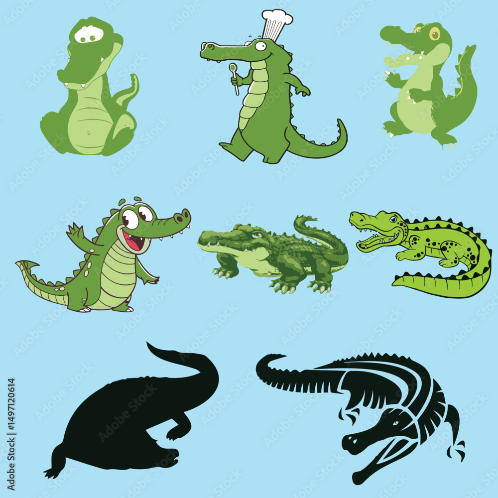 Fototapeta premium COLOUR CROCODILE