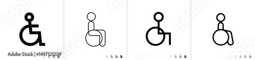 Barrierefrei Icon für Websites als Pfaddatei; Strichsymbole als editierbare Linien; Barrierefreiheits-
stärkungsgesetz (BFSG), Inklusion & European Accessibility Act (EAA) 