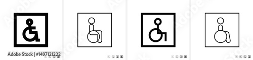 Barrierefrei Icon für Websites als Pfaddatei; Strichsymbole als editierbare Linien; Barrierefreiheits-
stärkungsgesetz (BFSG), Inklusion & European Accessibility Act (EAA) 
