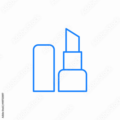 lipstick open icon sign vector