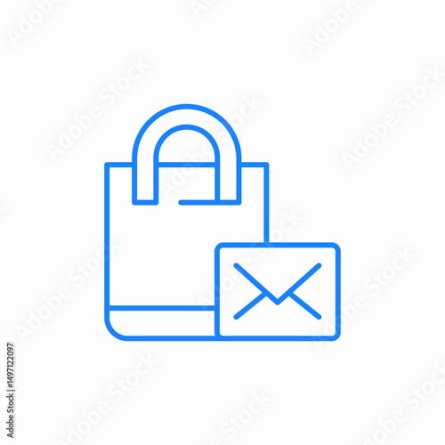 mail bag icon sign vector