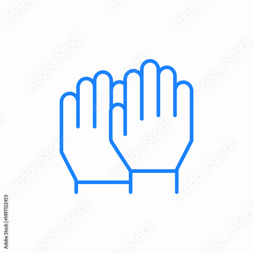 medical gloves icon sign vector