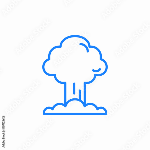 nuclear explosion icon sign vector