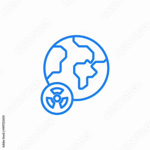 nuclear risk icon sign vector