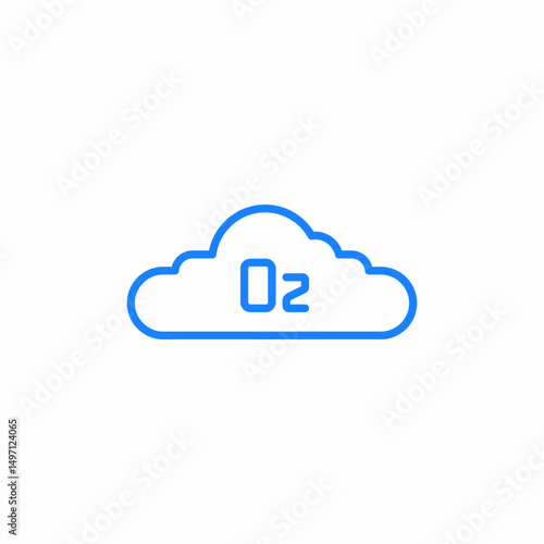 oxygen gas icon sign vector