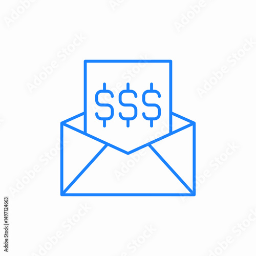 paycheck wage icon sign vector