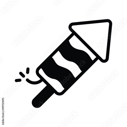 Trendy glyph style icon of firecracker, easy to edit