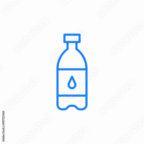 plastic bottle icon sign vector