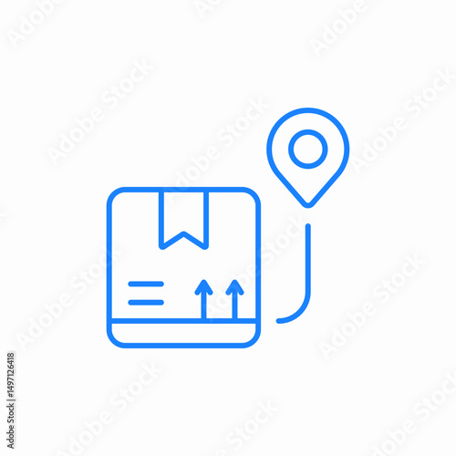 shipment address icon sign vector