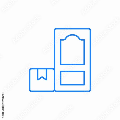 shipment delivered package icon sign vector