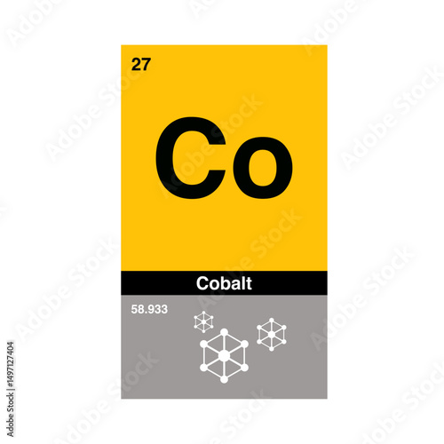 cobalt periodic vector isolated on transparent background