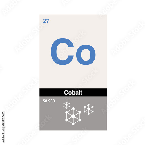cobalt periodic vector isolated on transparent background