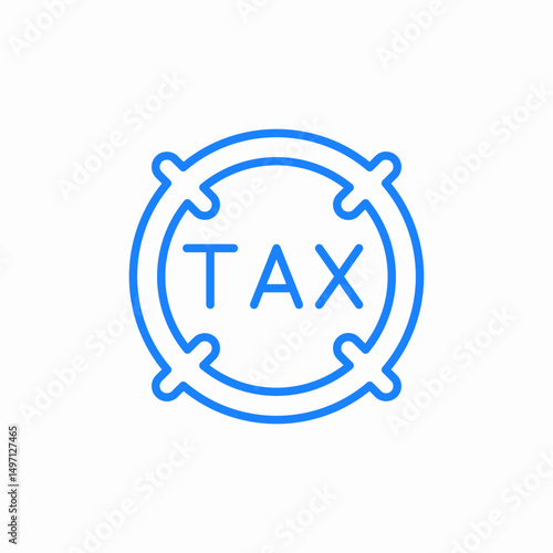 tax zone icon sign vector