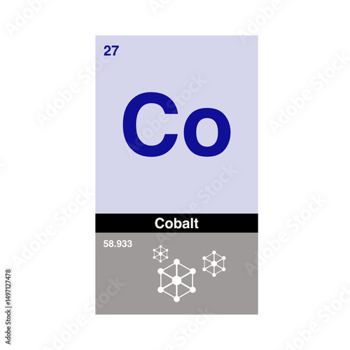 cobalt periodic vector isolated on transparent background