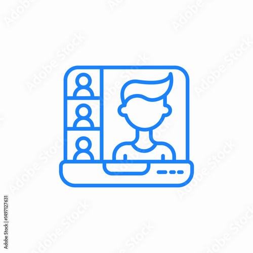 Wallpaper Mural team online meeting icon sign vector Torontodigital.ca