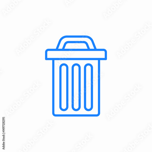 trash bin icon sign vector