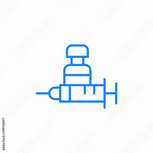 vaccine injection icon sign vector