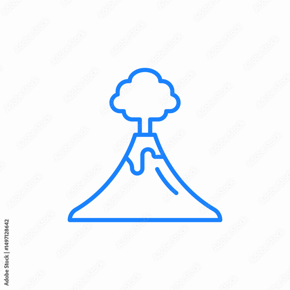 Obraz premium volcanic eruption icon sign vector