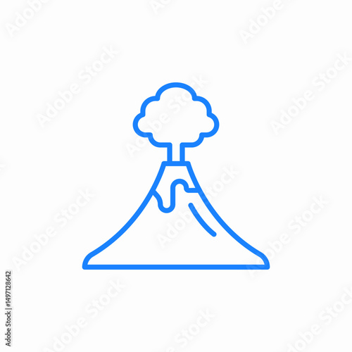 volcanic eruption icon sign vector