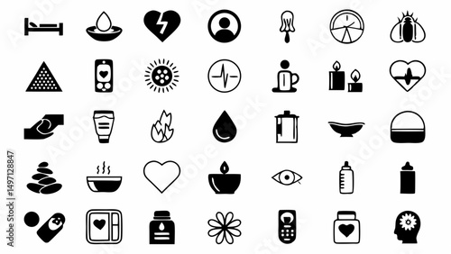 Exploring well being through diverse symbols a visual journey to self care and balanced living in