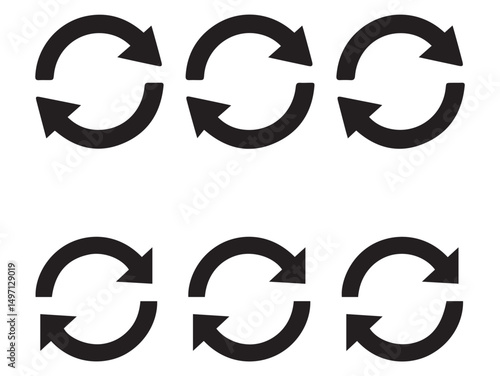 Circle Arrows Isolated Vector Illustration