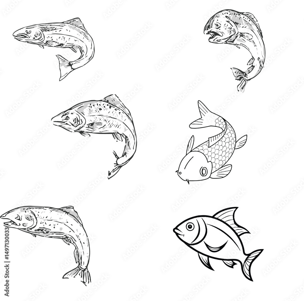 Naklejka premium firsh group vegtor image