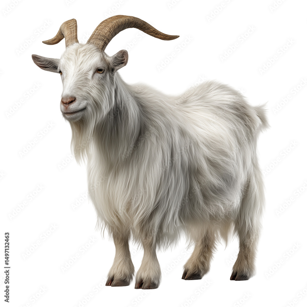 Fototapeta premium Goat Isolated on a White Background