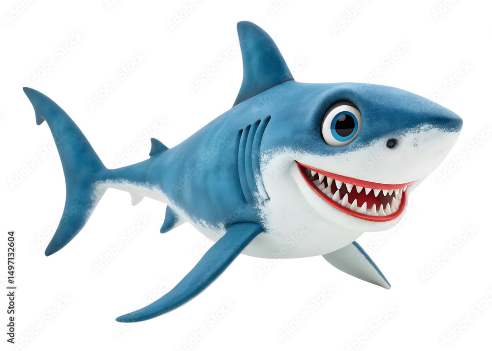 Obraz premium Shark cartoon isolated